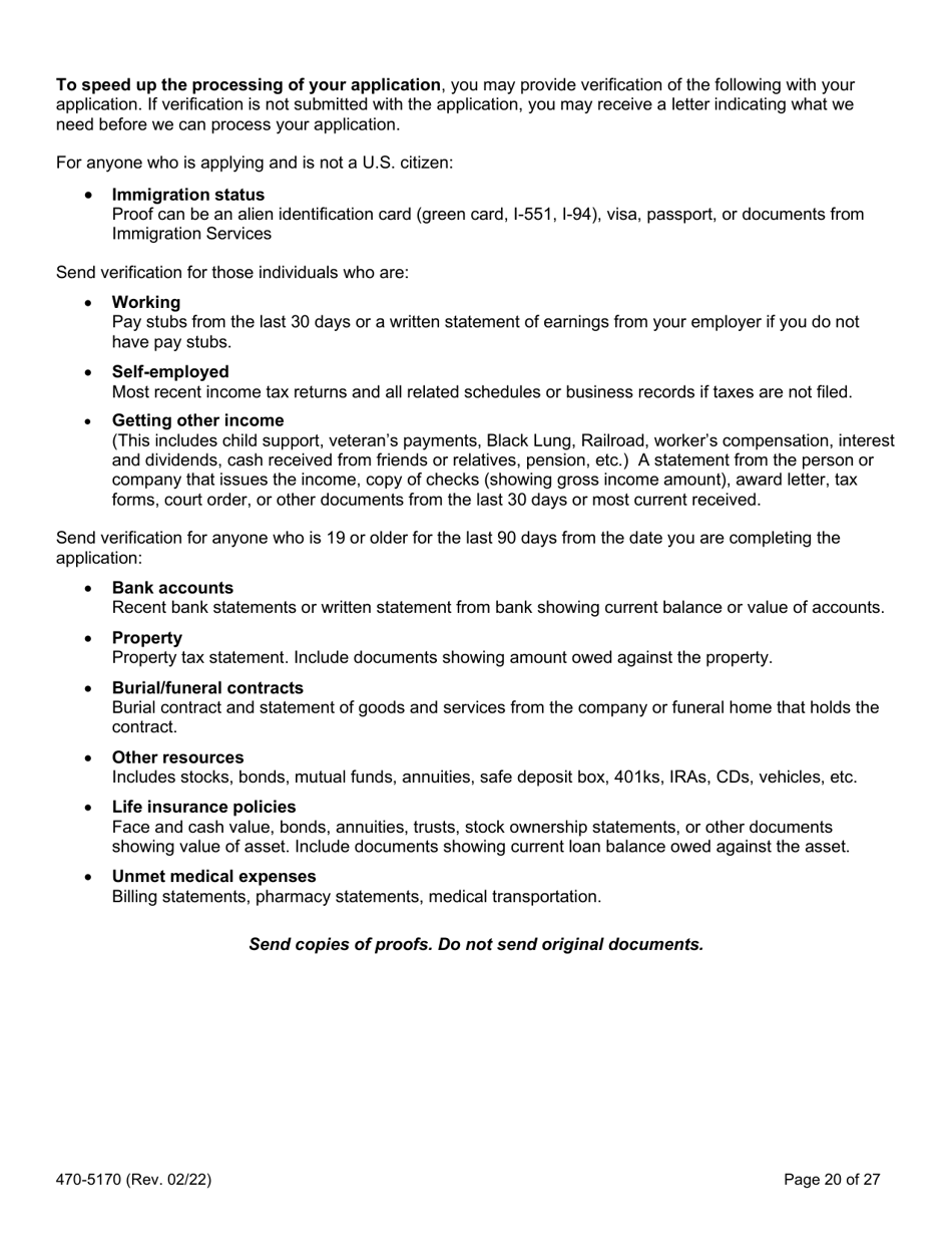 Form 470-5170 Application for Health Coverage and Help Paying Costs - Iowa, Page 22