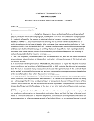 Affidavit of Rejection of Industrial Insurance Coverage - Nevada, Page 2