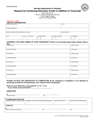 Document preview: Form 5311LGS Request for Continuing Education Credit or Addition to Transcript - Nevada