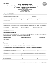 Document preview: Form 5309LGS Request for Appraiser's Certification Examination and Application for Property Tax Appraiser's Certification - Nevada