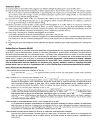 University of Nebraska Board of Regents Candidate Filing Form - Nebraska, Page 2