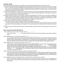 Nonpartisan (Primary Election) Candidate Filing Form - Nebraska, Page 2