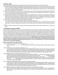 Educational Service Unit Candidate Filing Form - Nebraska, Page 2