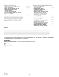 NDOT Form 040-028 Safety Inspection Checklist - Contractor Operations - Nevada, Page 3