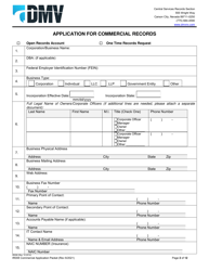 Form IR008 Application for Commercial Records - Nevada, Page 2