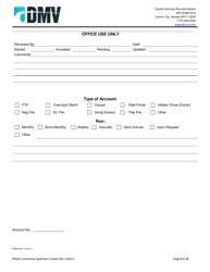Form IR008 Application for Commercial Records - Nevada, Page 4