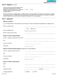 Form GST31 Application by a Public Service Body to Have Branches or Divisions Treated as Eligible Small Supplier Divisions - Canada, Page 2