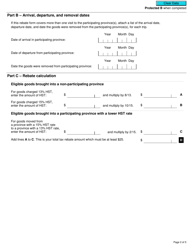 Form GST495 Rebate Application for Provincial Part of Harmonized Sales Tax (Hst) - Canada, Page 2