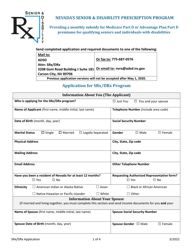 Application for Srx/Drx Program - Nevada