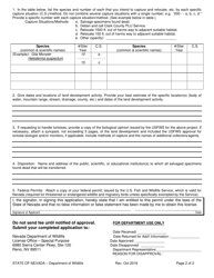 Application - Special Purpose Permit - Nevada, Page 2