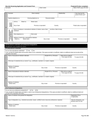 Form TBS/SCT330-61E Security Screening Application and Consent Form - Canada, Page 10