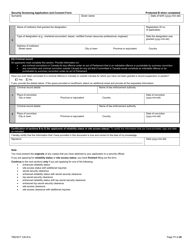 Form TBS/SCT330-61E Security Screening Application and Consent Form - Canada, Page 11