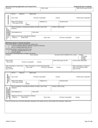 Form TBS/SCT330-61E Security Screening Application and Consent Form - Canada, Page 13