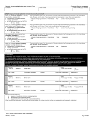 Form TBS/SCT330-61E Security Screening Application and Consent Form - Canada, Page 7