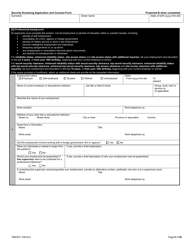 Form TBS/SCT330-61E Security Screening Application and Consent Form - Canada, Page 8