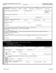Form TBS/SCT330-61E Security Screening Application and Consent Form - Canada, Page 9