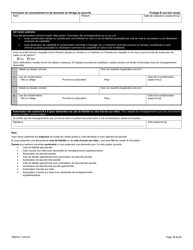 Forme TBS/SCT330-61F Formulaire De Consentement Et De Demande De Filtrage De Securite - Canada (French), Page 12