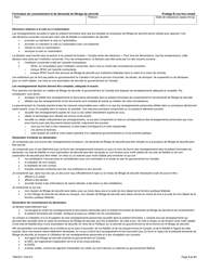 Forme TBS/SCT330-61F Formulaire De Consentement Et De Demande De Filtrage De Securite - Canada (French), Page 2