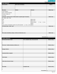 Form RC376 Taxpayer Relief Request - Statement of Income and Expenses and Assets and Liabilities for Individuals - Canada, Page 3