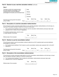 Form RC4609 Election or Revocation of Election to Use a Real-Time Calculation Method or the Reconciliation Method for Gst/Hst Purposes - Canada, Page 2