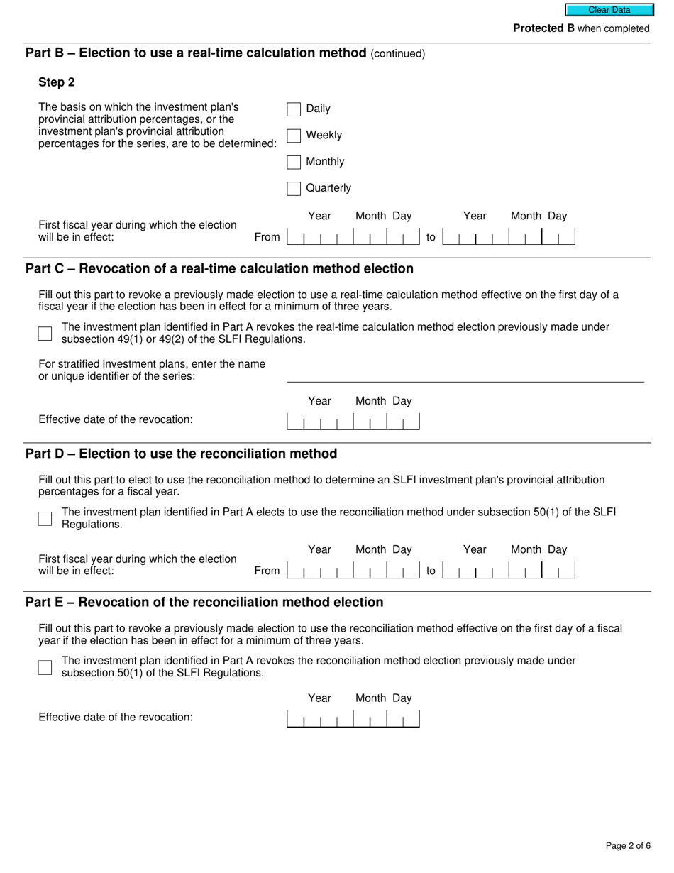 Form RC4609 Election or Revocation of Election to Use a Real-Time Calculation Method or the Reconciliation Method for Gst / Hst Purposes - Canada, Page 2