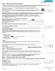 Form T1032 Joint Election to Split Pension Income - Canada, Page 2