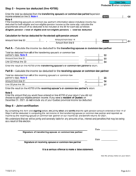 Form T1032 Joint Election to Split Pension Income - Canada, Page 4