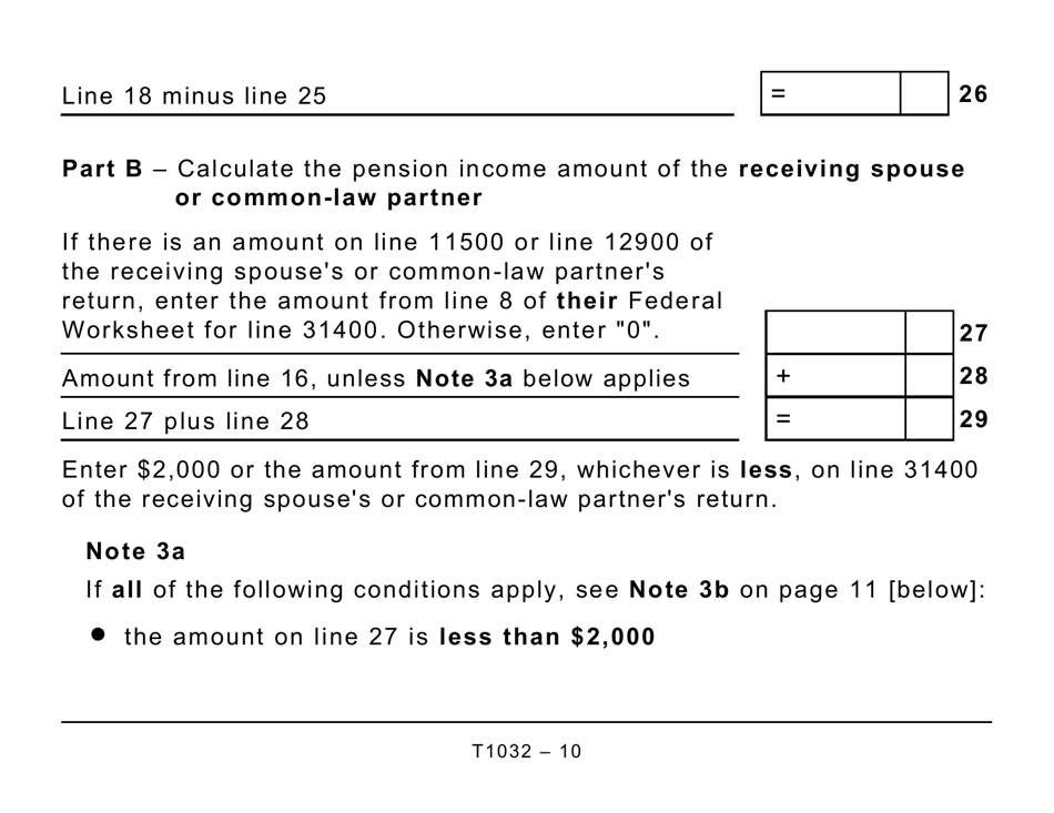Form T1032 Joint Election to Split Pension Income - Large Print - Canada, Page 10