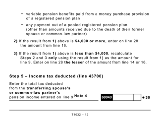 Form T1032 Joint Election to Split Pension Income - Large Print - Canada, Page 12