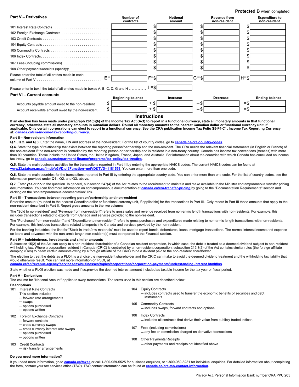 Form T106 Information Return of Non-arms Length Transactions With Non-residents (2022 and Later Tax Years) - Canada, Page 4