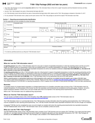 Form T106-1 Slip Package (2022 and Later Tax Years) - Canada