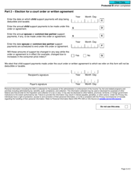 Form T1157 Election for Child Support Payments - Canada, Page 2