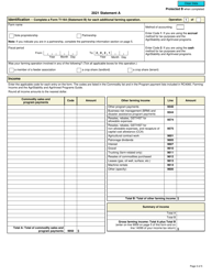 Form T1163 Statement a - Agristability and Agriinvest Programs Information and Statement of Farming Activities for Individuals - Canada, Page 3