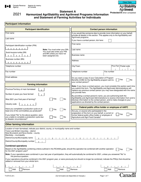 Form T1273 2021 Printable Pdf