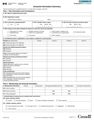 Form T1200 Actuarial Information Summary - Canada, Page 8