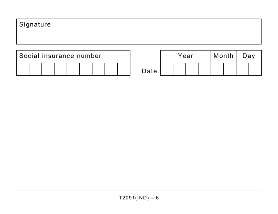 Form T2091IND Designation of a Property as a Principal Residence by an Individual (Other Than a Personal Trust) - Large Print - Canada, Page 6