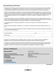 Form B Teacher's Certificate Application Form for Teachers Certified in Canada - New Brunswick, Canada, Page 5