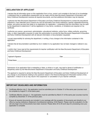 Form C Interim Teacher&#039;s Certificate Application Form for Internationally Trained Applicants - New Brunswick, Canada, Page 5