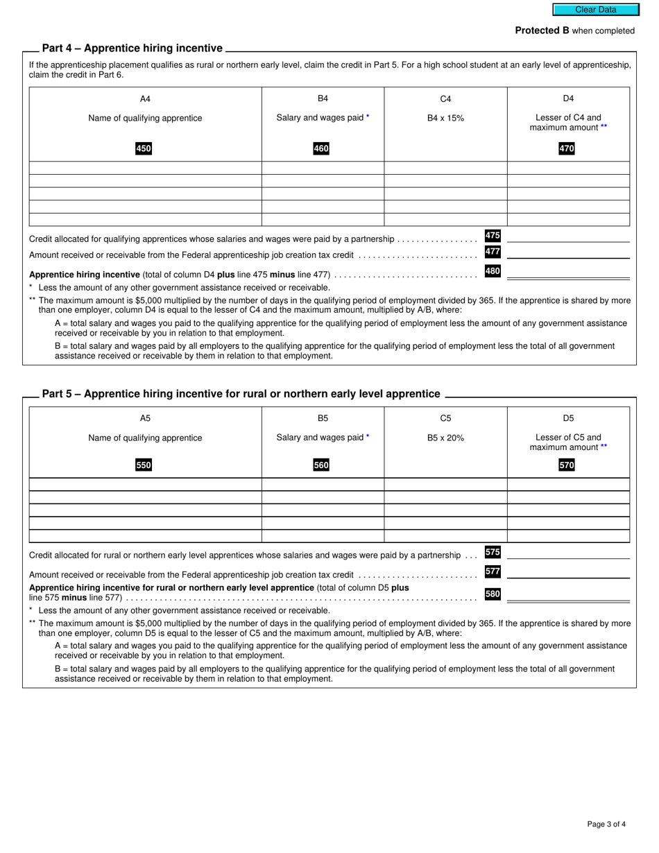 Form T2 Schedule 384 Manitoba Paid Work Experience Tax Credit (2018 and Later Tax Years) - Canada, Page 3