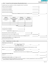 Form T2 Schedule 411 Saskatchewan Corporation Tax Calculation (2021 and Later Tax Years) - Canada, Page 2