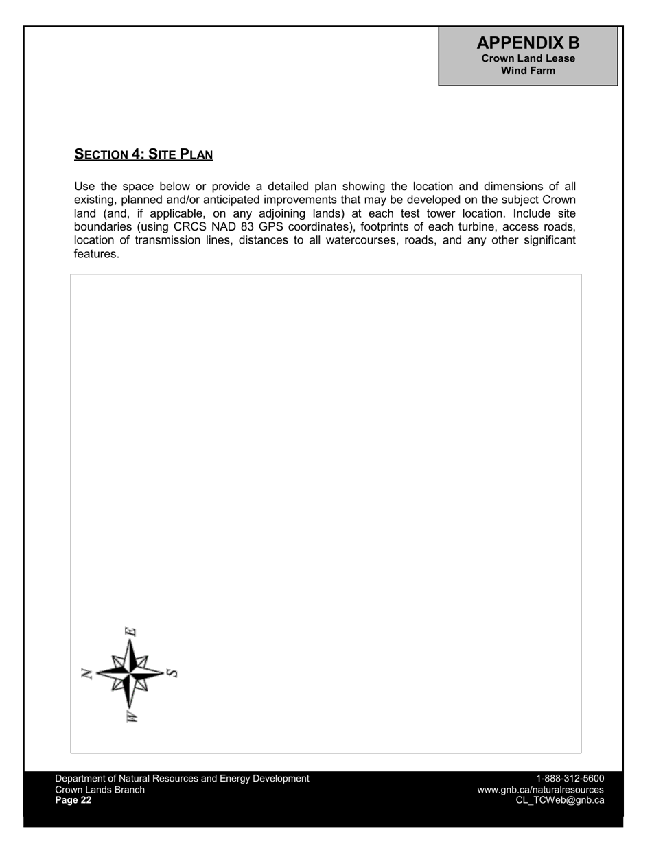 Application Form - Wind Farm Lease - New Brunswick, Canada, Page 24