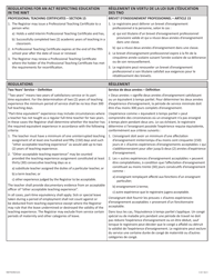 Form NWT9249 Application for a Professional Teaching Certificate - Northwest Territories, Canada (English/French), Page 3