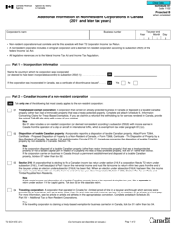 Document preview: Form T2 Schedule 97 Additional Information on Non-resident Corporations in Canada (2011 and Later Tax Years) - Canada