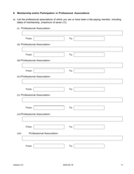 Judicial Candidate Application Form - Nova Scotia, Canada, Page 11