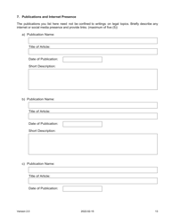 Judicial Candidate Application Form - Nova Scotia, Canada, Page 13