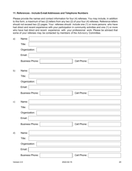 Judicial Candidate Application Form - Nova Scotia, Canada, Page 20