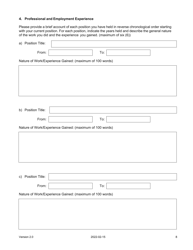 Judicial Candidate Application Form - Nova Scotia, Canada, Page 8