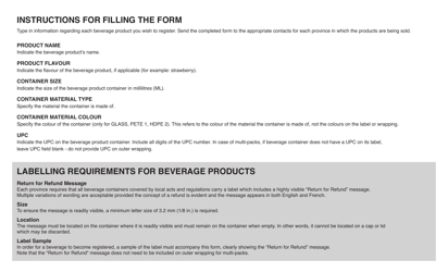 Beverage Container Registration Form - Maritime Provinces - New Brunswick, Canada, Page 3