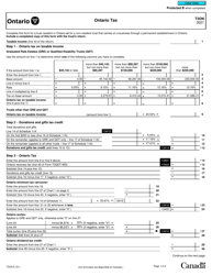 Form T3ON Ontario Tax - Canada