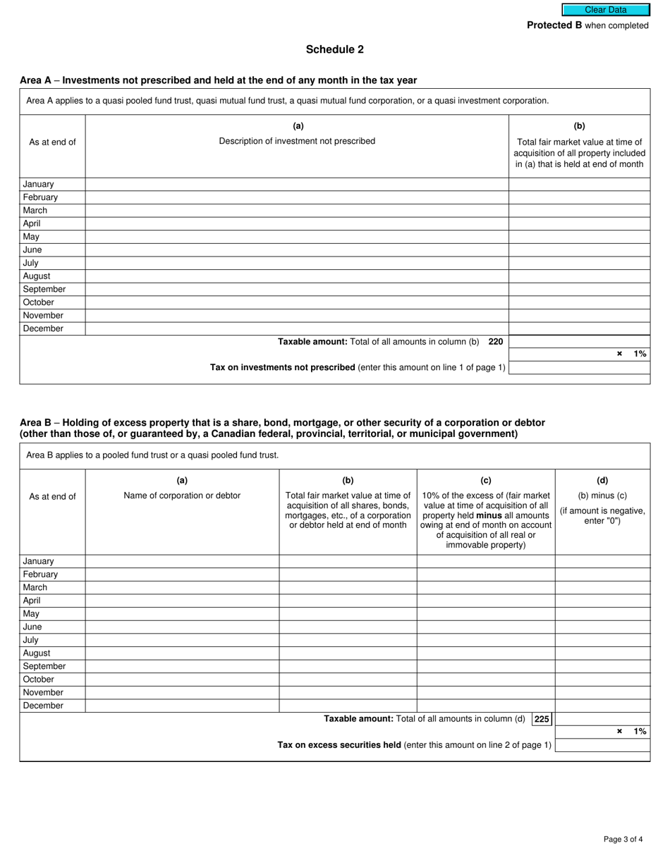Form T3RI Registered Investment Income Tax Return - Canada, Page 3